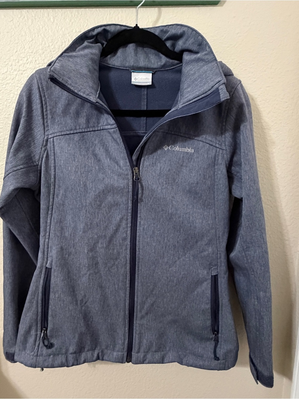Columbia Women's Heather Navy Softshell Utility Jacket with Removable Hood